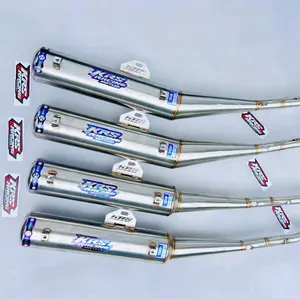 Knalpot STD KRS Jupiter Z Burhan Vega R New Old Vorce Emblem Biru Terbaru untuk Motor Jupiter Z Burhan Vega R