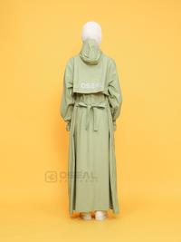 Gambar OSEAL Jas Hujan Wanita Gamis Muslimah Jumbo Full Seal Althea Series Sage - Kuning, Allsize dari Oseal Rainwear Kab. Bandung 4 Tokopedia
