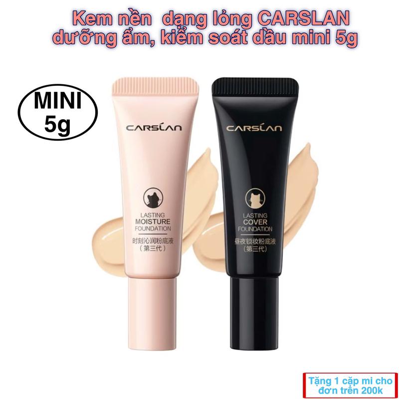 chính hãng Kem nền CARSLAN mini 5g dưỡng ẩm kiểm soát dầu che phủ toàn diện lâu trôi suốt 24 giờ
