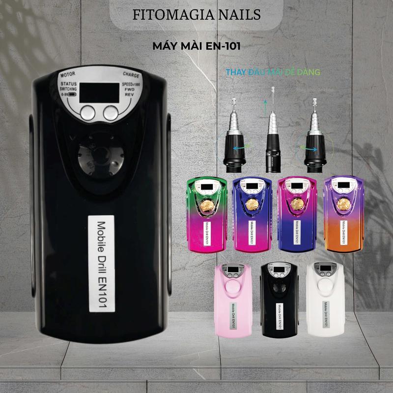   ƯU ĐÃI TRONG LIVE  Máy Mài  EN-101 Tích Điện 20W – Phá Gel Mạnh Mẽ Chuyên Dụng Cho Tiệm Nail | Tặng Kèm Đầu Mài Sứ + Bảo Hành 6 Tháng 