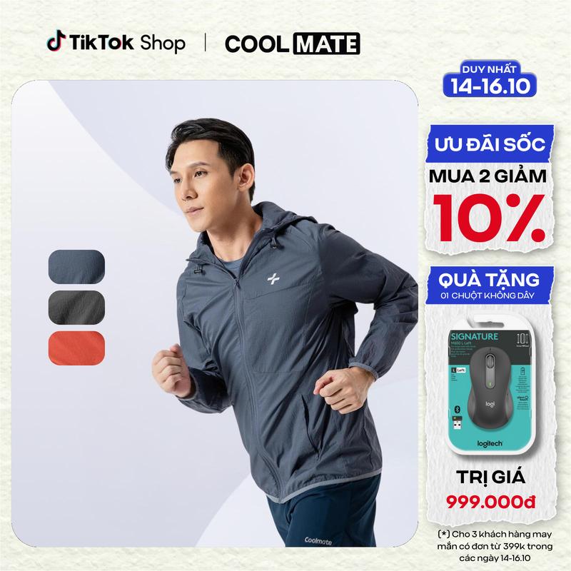 Áo khoác thể thao Windbreaker Nylon Ripstop Chống gió - Coolmate