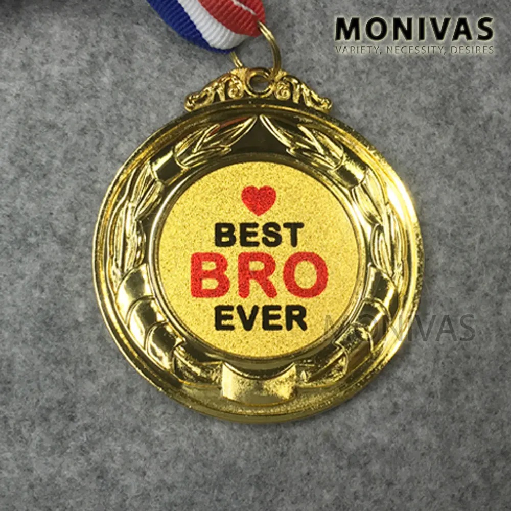 Best Brother Ever Gold Award Medal Birthday Present Creative Gifts