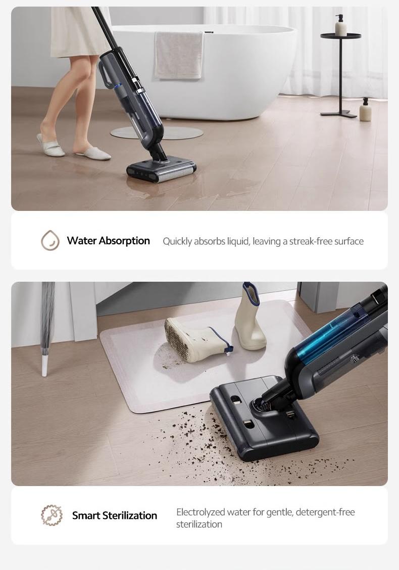 Product Introduction of Vaqoo Q09 Wet Dry Vacuum Cleaner Smart Auto Dirt Detection Self-Cleaning Sterilisation 43