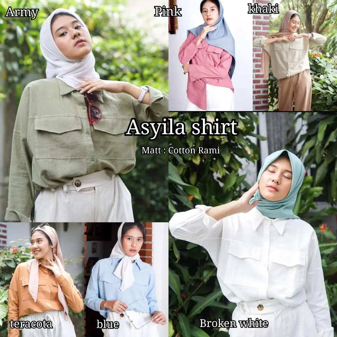 Asyila shirt / kemeja wanita bahan linen