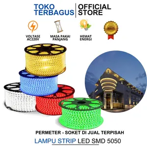 COD Lampu Strip Selang LED SMD 5050 Mata Besar AC 220V Meteran Per Meter