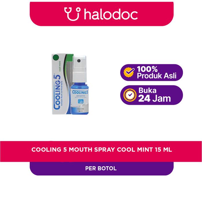 Gambar Cooling 5 Mouth Spray Cool Mint 15 ml dari Apotek Halomedika Dukuh Pakis Kota Surabaya Tokopedia