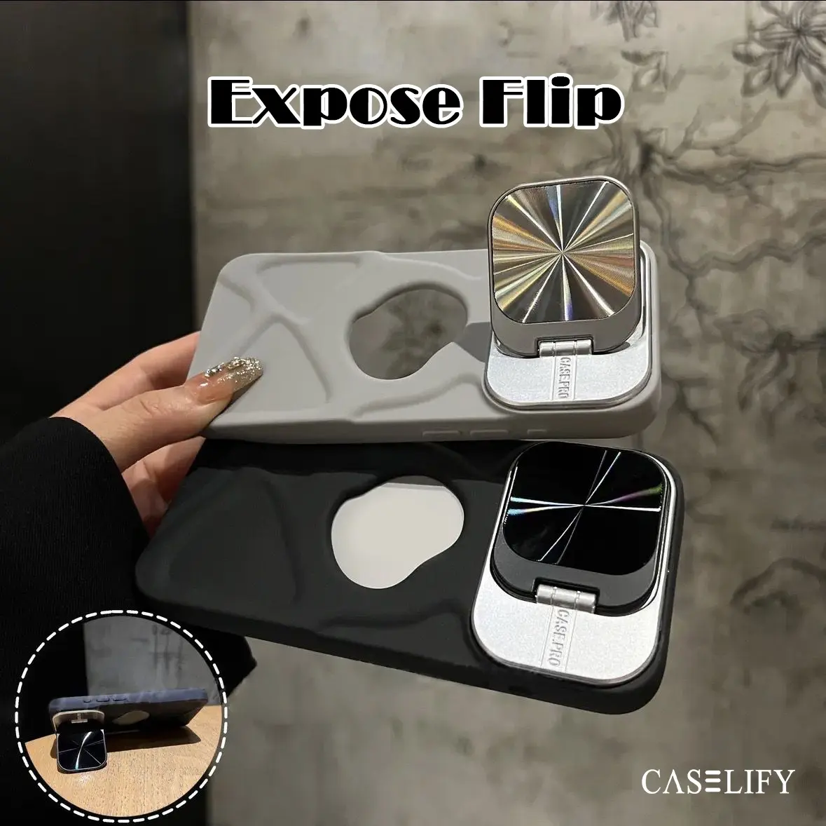 CASELIFY EXPOSE FLIP CAMERA STANDABLE COMPATIBLE WITH IPHONE 11 12 13 14 15 PRO PLUS MAX
