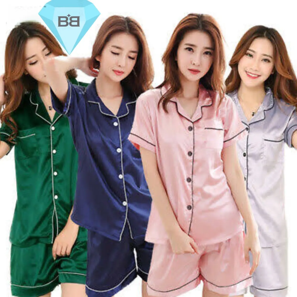Hp(Hotpants) piyama wanita satin silk pendek