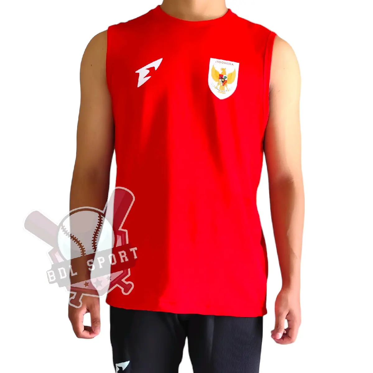 Setelan Jersey Singlet Pria Dewasa Timnas Indonesia Logo Terbaru Bahan Dryfit Premium Pakaian Set Celana Cowok Kaos Polos Pendek  Keren Sport