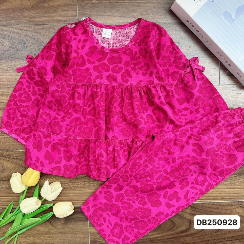 SALE (FORM RỘNG) DB250928 Bộ tole dài Mẹ và Bé 10kg-68kg babydoll tay dài quần dài với chất liệu tole lanh loại 1 mềm mát. MinMin Baby