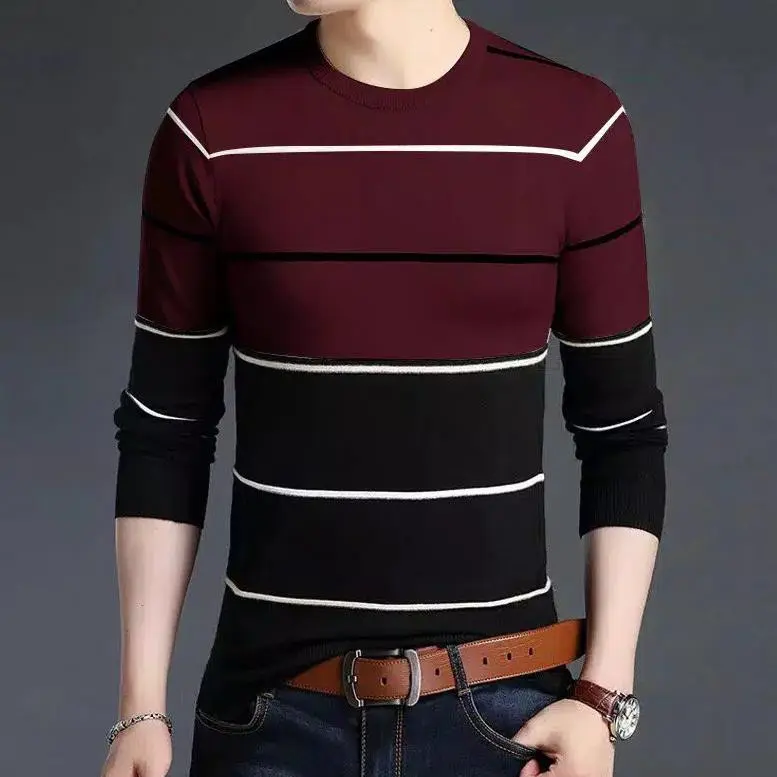 terlaris baju atasan pria sweater rajut double aries Knitwear Tebal 3