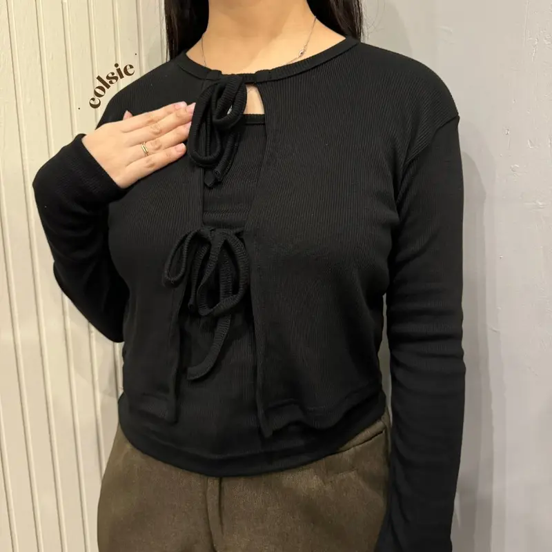 COLSIE - HAEIN CARDIGAN SET - Atasan Knit Wanita Korean Top Cardigan Korea Cardigan Set 1