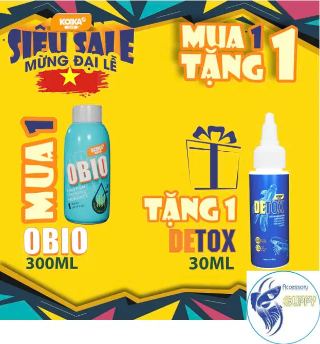 Men vi sinh KOIKA OBIO - chuyên cho cá lóc 30 - 180 - 300ml