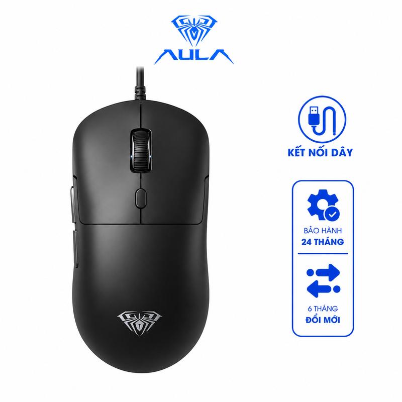 AULA S35 Chuột Gaming Có Dây 7200DPI, 7.000 FPS, Thiết Kế Công Thái Học, Bảo Hành 24 Tháng