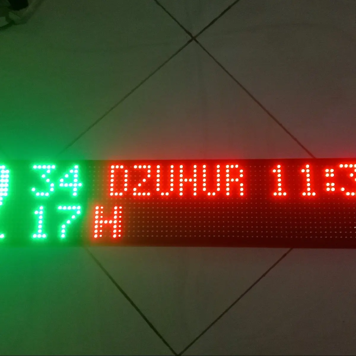 jam masjid digital 2 warna panjang 1 meter