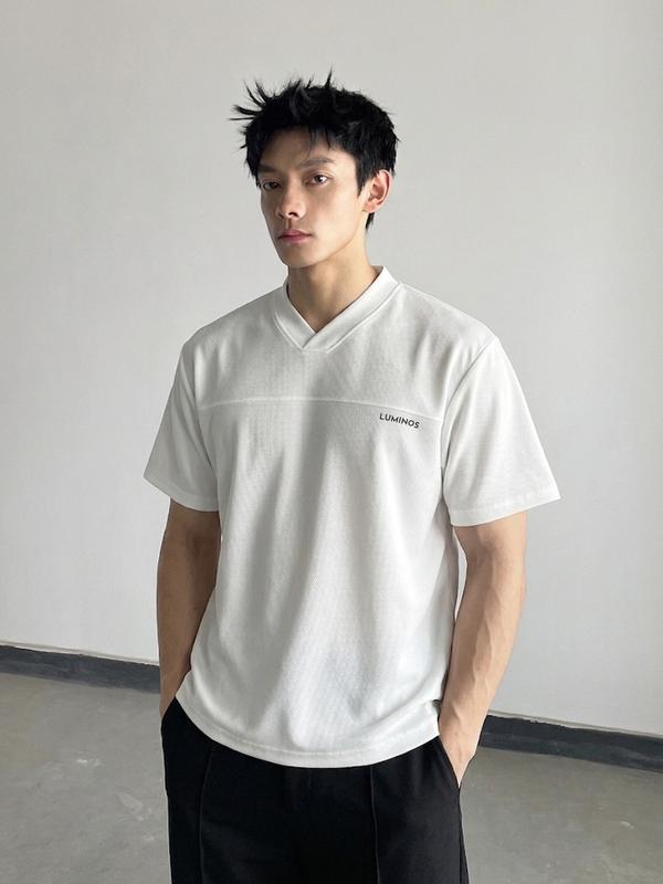 Áo Phông Oversize Luminos V-Neck - Áo Phông Cổ V Cách Điệu Vải Cotton Gân Chéo 270gsm Chống Nhăn Siêu Tốt - Luminos Brand