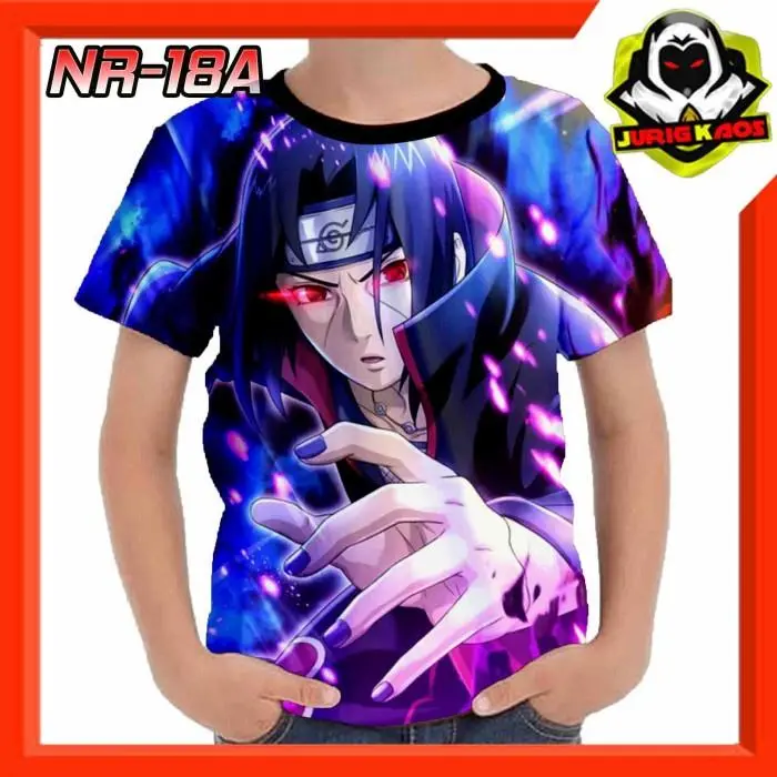 Kaos Sasuke serial Anime Naruto 3D Serial Anime Kaos murah