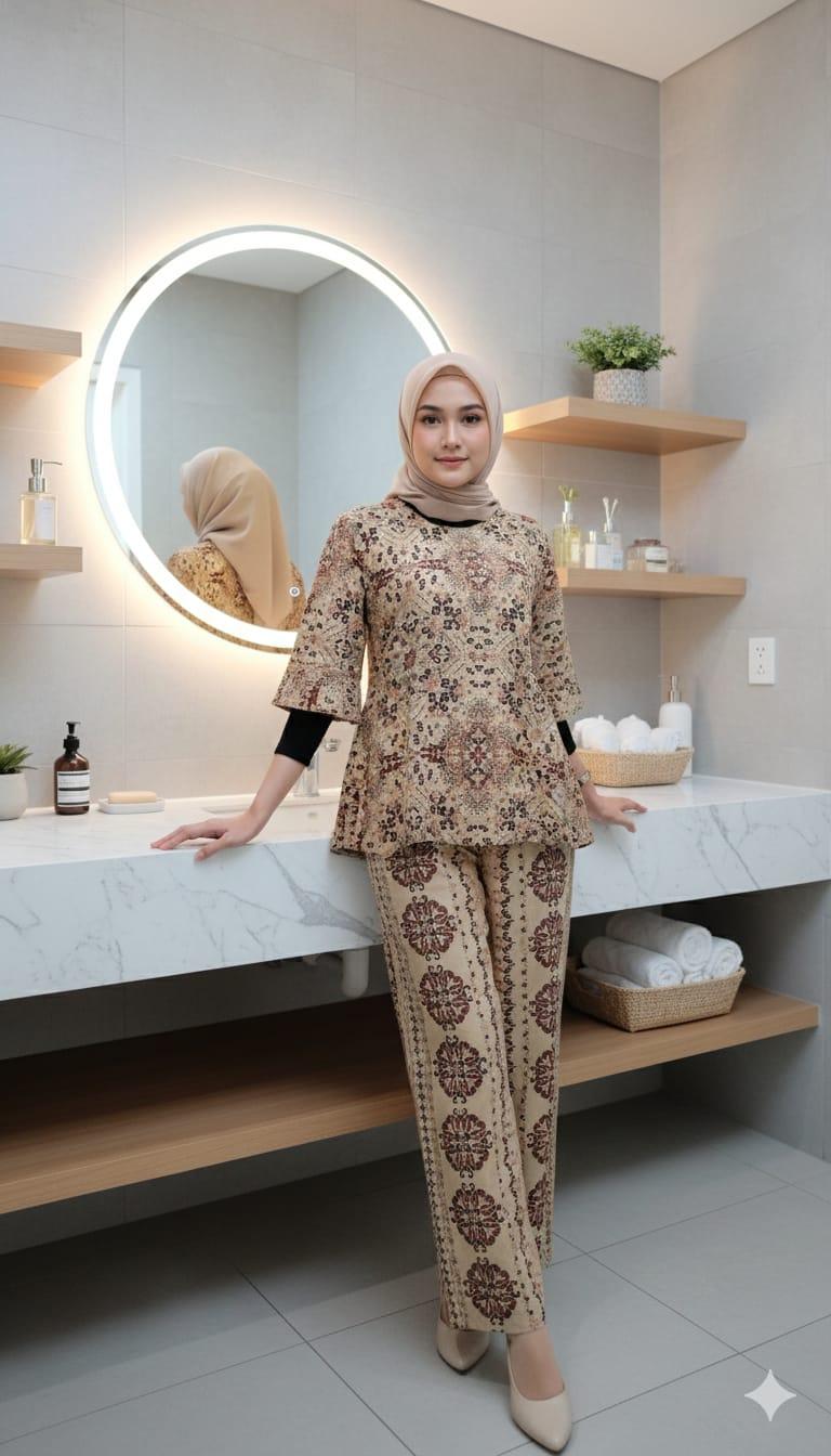 One set Keisya Lengan 7/8 Bahan Rayon premium Setelan Kekinian Terbaru