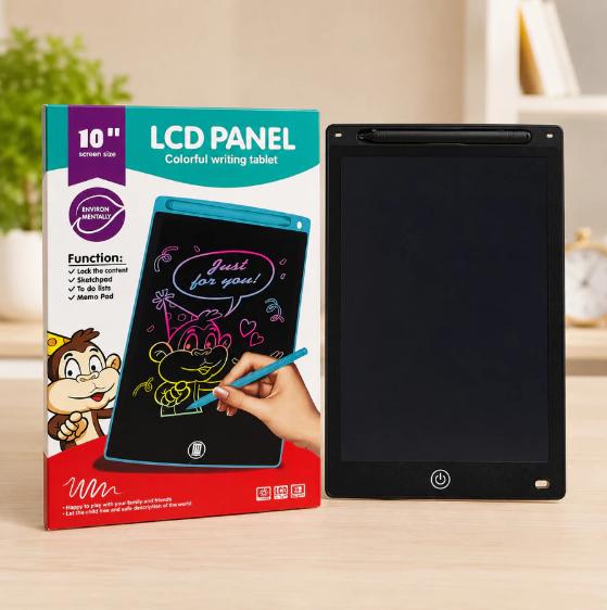 Bảng viết thông minh LCD đa sắc tự xóa, Màn Hình LCD 10 Inch - Tự Xóa Thông Minh, Đa Sắc Màu, Kèm Bút Dạy Học