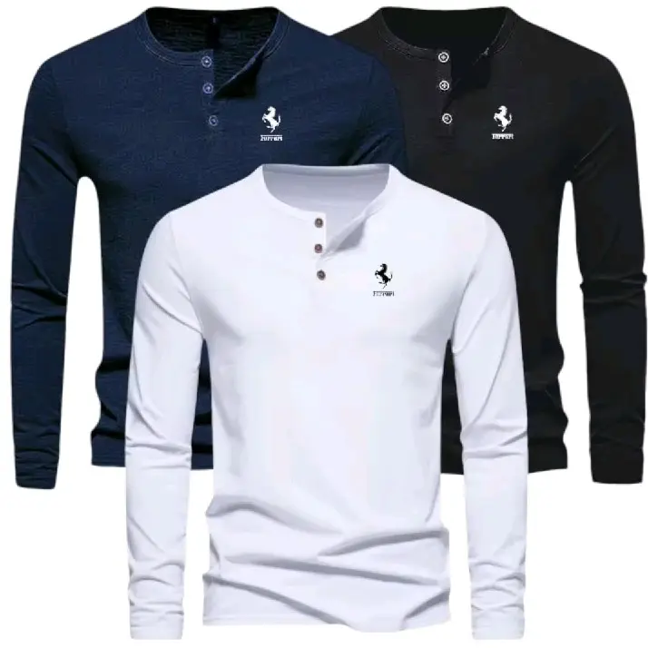 PAKET HEMAT ISI 3 PCS BAJUDISTRO KAOS KANCING PRIA LENGAN PANJANG elegan pas radang sukatani 8