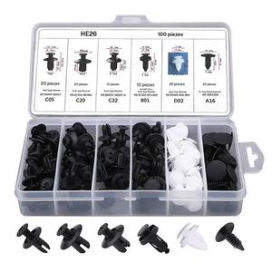 Kit de Sujetadores Universales para Auto, Hebillas de Plástico Duradero de 6 Estilos para Instalación Segura y Fácil, Accesorios Exteriores para Auto de Amplia Aplicación