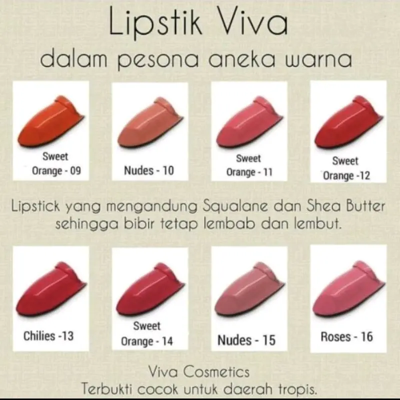 [ VIVA ] Lipstik putar glossy viva standar 3