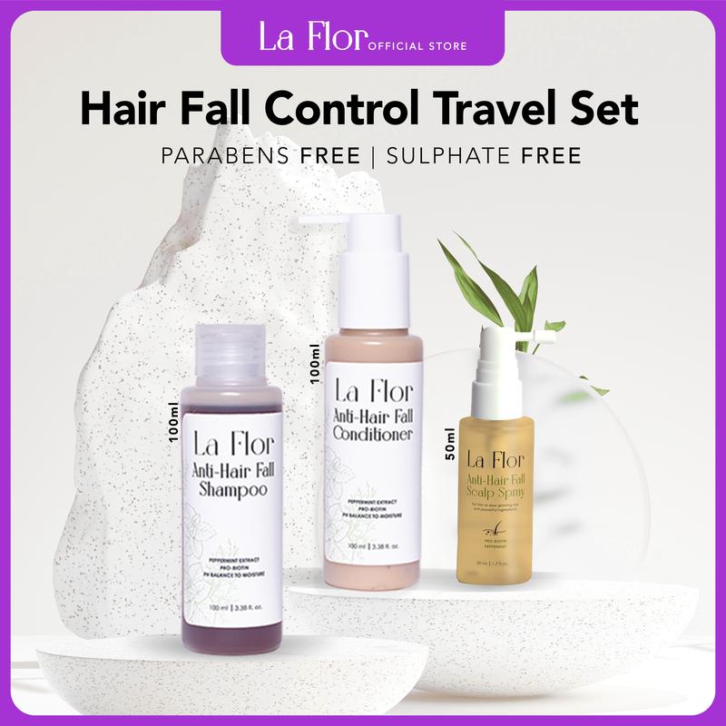La Flor Anti Hair Fall TRAVEL SET Shampoo  Conditioner Tonic Anti hair Loss Rambut Gugur Haircare Shampo Koko