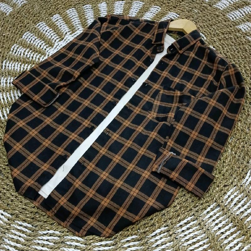 PWL12- Kemeja Flanel Pria Wanita Uniseks Lengan Panjang Lembut Casual Motif Kotak Nyaman Formal 2