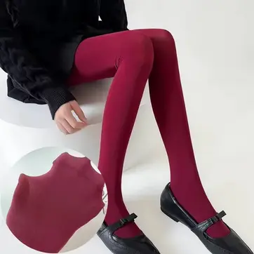 PIGGYS - Stocking Merah Marun Gelap Pantyhose Full Ujung Kaki Dewasa dan Anak Terlaris