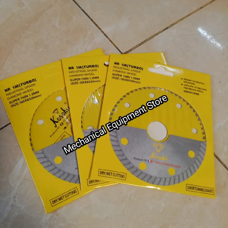 Diamond Wheel Super Thin 1.2mm Dry/wet Cutting 105 x 8 x 20mm Kosoku mata gerinda 0