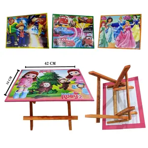 LIPAT KUNING Meja Belajar Lipat Kayu Portable / Meja Menulis / Alas Makan / Meja Lantai