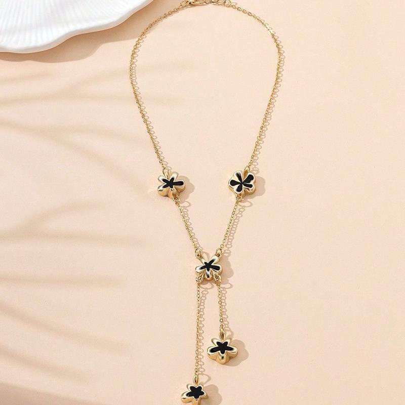 21 Kalung Rumbai Bintang Titanium Aksesoris Wanita Harian Mewah 0