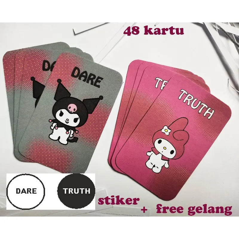 Kartu Permainan Truth or Dare Versi melody dan kuromi 0