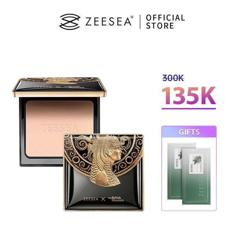 【 Độc quyền Live Chang Ơiii Phấn Phủ Kiểm Soát Dầu Chống Thấm Nước ZEESEA 8g 1pcs + Free Gift Khăn tẩy trang 2pcs