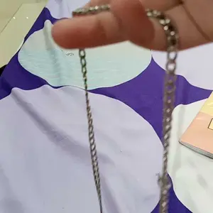 Kalung Titanium Pria Motif Rantai Bahan Anti Karat