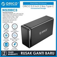 Gambar ORICO 3.5 inch 2 Bay Type-C Hard Drive Enclosure - NS200C3 dari ORICO INDONESIA Official Shop Kota Administrasi Jakarta Utara 1 Tokopedia