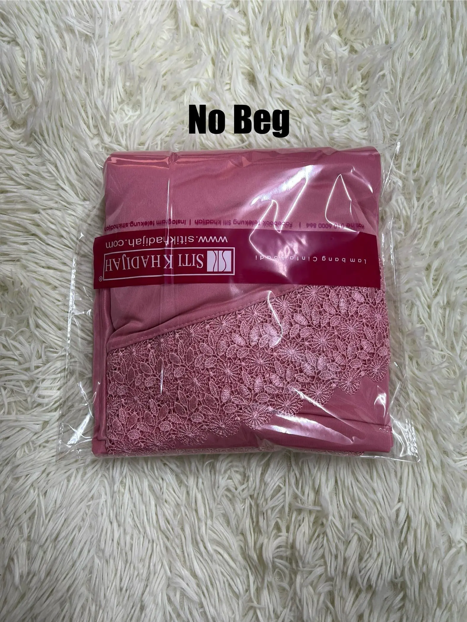 Telekung (siti K) Lace Bunga Dewasa Exclusive Travel Sejuk - Cotton Viscose Attire Muslimah
