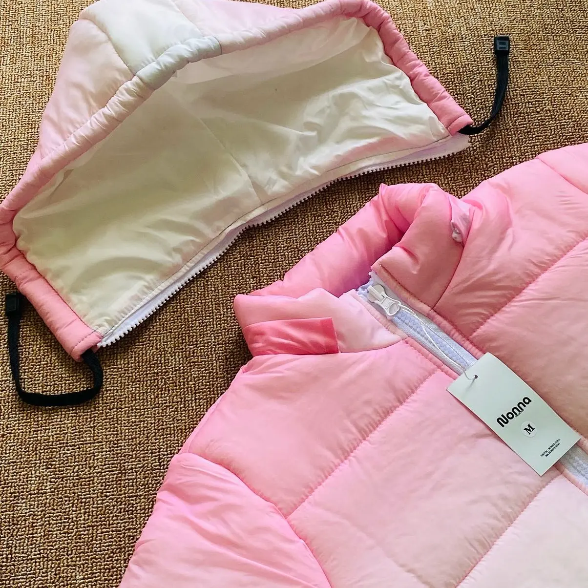 JAKET GELEMBUNG ANAK MOTIF GRADASI KERAH jaket winter jaket musim hujan