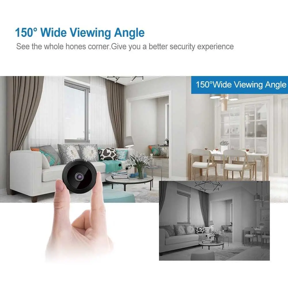 Mini WiFi IP Camera CCTV Wide Angle Nightvision 1080P Kamera Spy Kamera CCTV Kamera wireless
