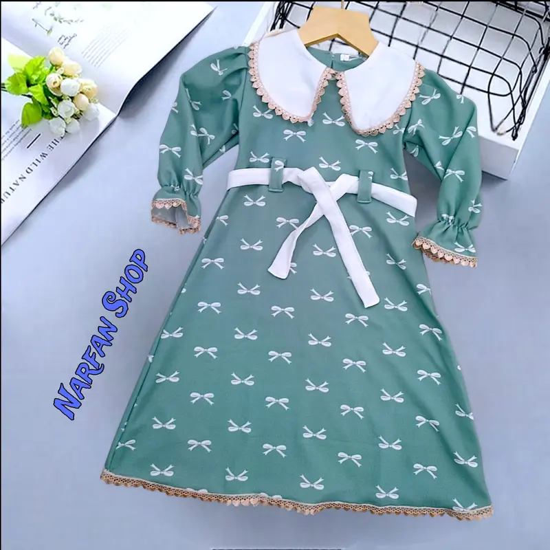 Gamis Anak Perempuan Model Kekinian Bahan Japaline Buat Usia 3-12 Tahun 3
