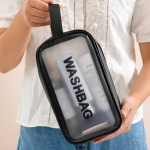 Washbag Tas Kosmetik Transparan WASHBAG Waterproof Travel Tali Samping untuk Perjalanan Anda