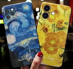 3D Art Apple Phone Cover For Funda iphone 16 15 17Promax Case Capas 12 13mini 11 14 15Pro 16Pro Max Plus Back Cute Covers - Color26 iPhone13mini