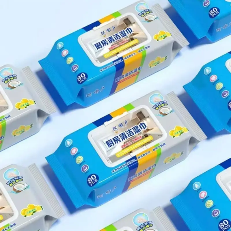 STV Tisu Basah Dapur Isi 80 Lembar Pembersih Minyak Praktis Kain Lap Basah Serbaguna Tissue Multifungsi Kitchen Wipes 7