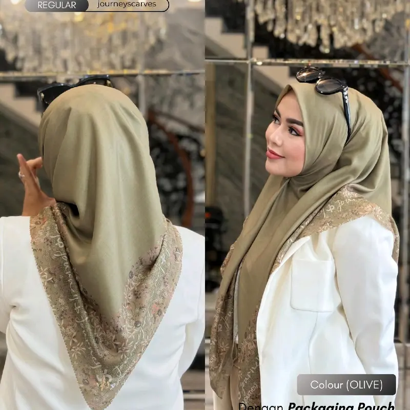 Journey scarves Vanila series Hijab voal ultrafine segiempat Cantik 2