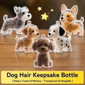 Loket Kapsul Rambut Peringatan Haiwan Peliharaan, Koleksi Bulu, Rantai Kunci Botol & Kenang-kenangan, Sesuai untuk Anjing, Anak Anjing dan Pencinta Haiwan Kesayangan Keychains