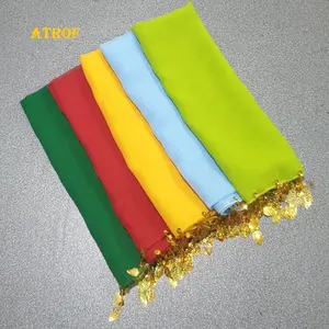 Selendang Tari Anak & Remaja Ronce Payet Daun - Sampur Ronce Payet Anak & Remaja - Sampur Ronce Daun Anak - Sampur Tari Sifon Anak & Remaja - Aksesoris Tari Budaya