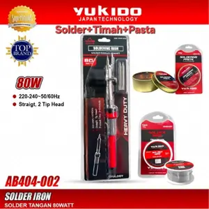 PAKET SOLDERING IRON 40 - 80 Watt YUKIDO SOLDER LISTRIK - TIMAH SOLDER - PASTA SOLDER ORIGINAL BERGARANSI RESMI JAPAN TECHNOLOGY