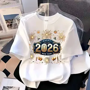 Kaos 2026 Tahun Baru .Natal, Distro Unisex GayaKorea l Print Street Art Keren l Bahan CottonCombed 240gsm Adem & Nyaman shirt Baju PriaOblong