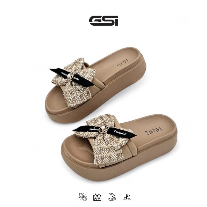 【GSI Shoes】Sandal Wanita Sandal Wedges Platform Tebal Bahan Karet Jelly Empuk Elastis dan Ringan 4