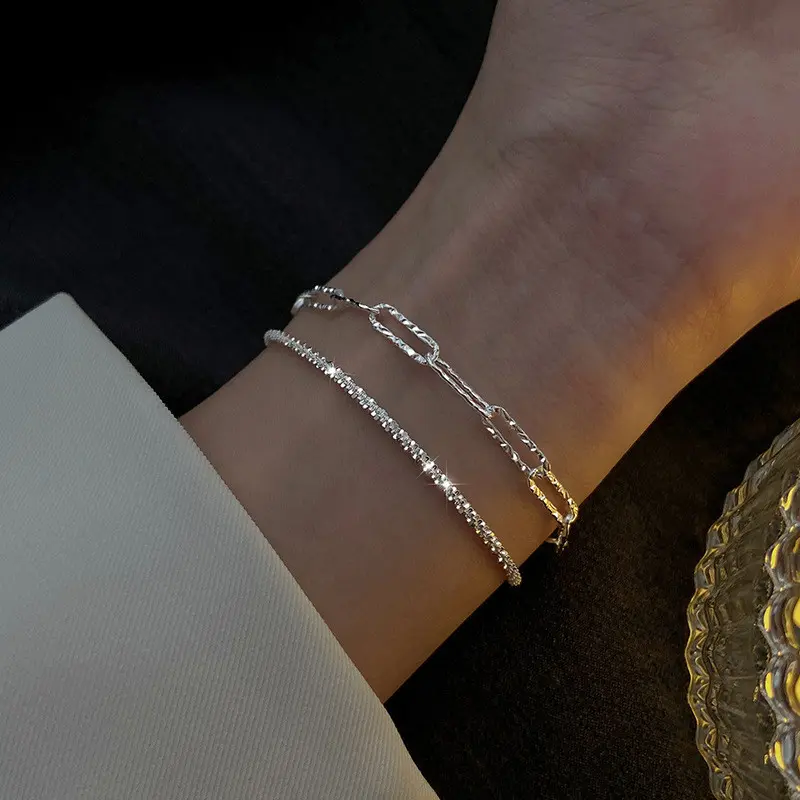 Gypsophila Flower Bracelet Simple Sterling Silver s925 Silver New Style Sparkling Bracelet